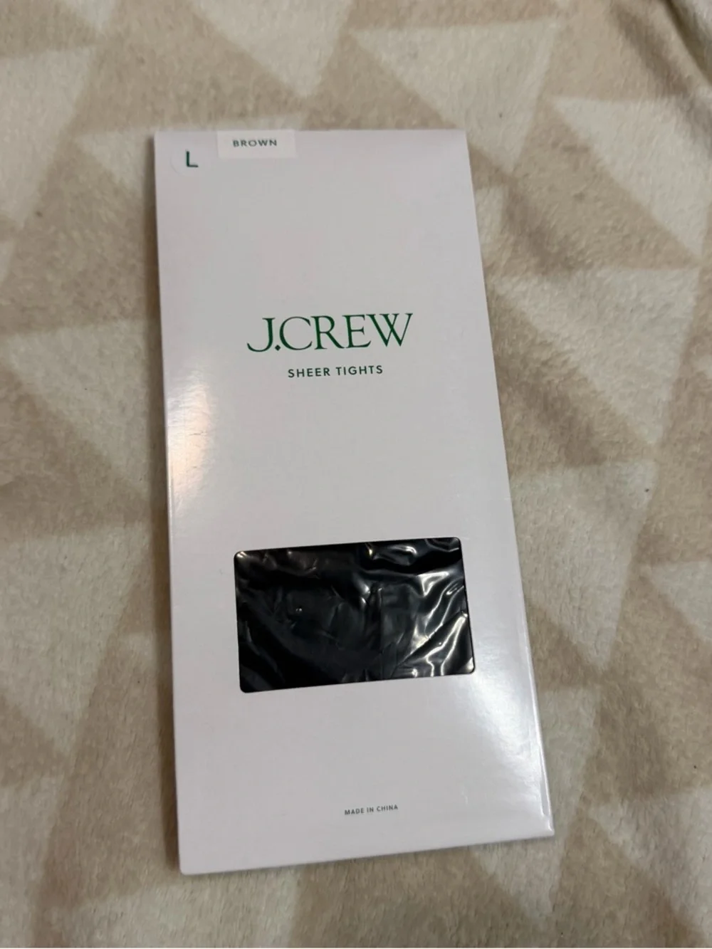 J crew black sheer tights for women large